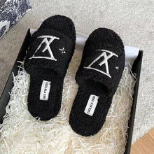 Load image into Gallery viewer, Fashion winter warm comfortable home lambswool slippers
