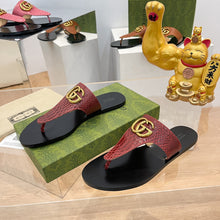 Load image into Gallery viewer, 2023 GG Flat Bottom Slippers - S9
