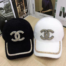 Load image into Gallery viewer, Luxury plush baseball cap with diamonds
