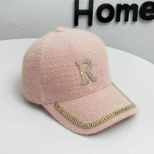 Load image into Gallery viewer, Luxury plush baseball cap with diamonds
