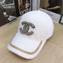 Load image into Gallery viewer, Luxury plush baseball cap with diamonds
