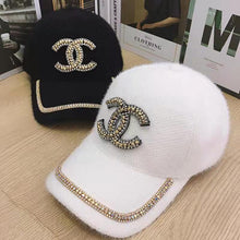 Load image into Gallery viewer, Luxury plush baseball cap with diamonds
