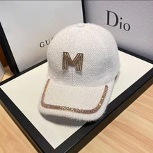 Load image into Gallery viewer, Luxury plush baseball cap with diamonds
