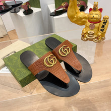 Load image into Gallery viewer, 2023 GG Flat Bottom Slippers - S9
