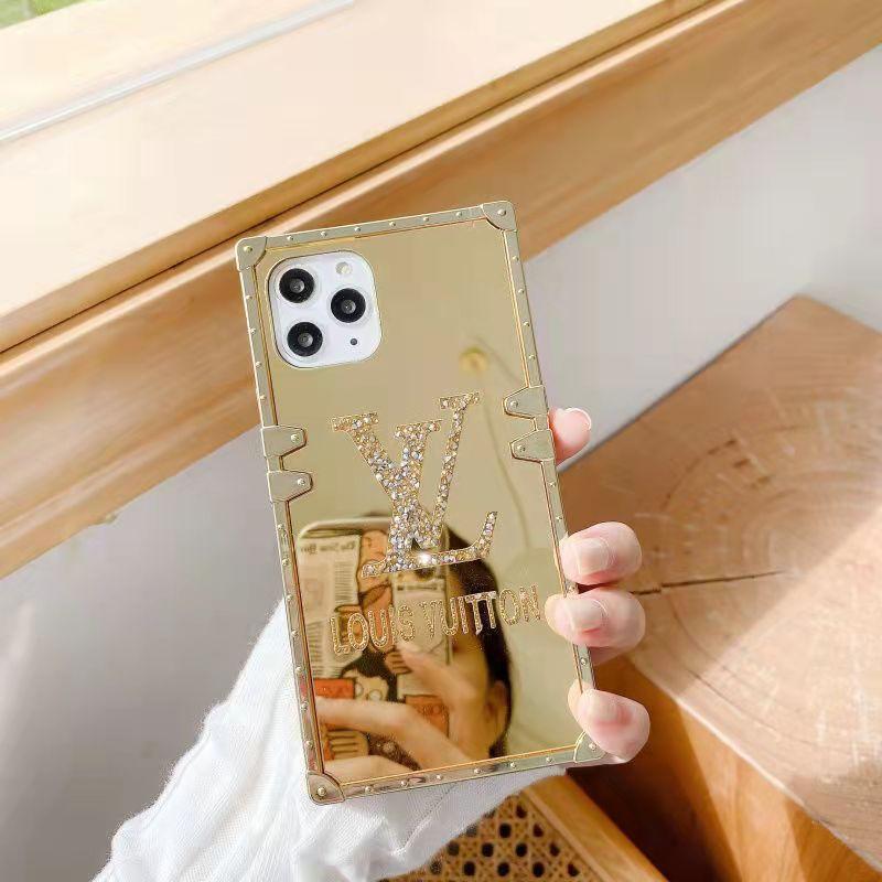 Luxury Diamond mirror square phone case  for  Samsung