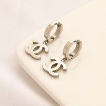 Load image into Gallery viewer, Xiaofeng Titanium Double C Earrings
