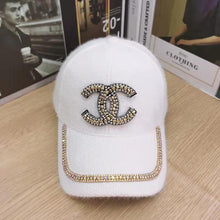 Load image into Gallery viewer, Luxury plush baseball cap with diamonds
