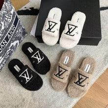 Load image into Gallery viewer, Fashion winter warm comfortable home lambswool slippers
