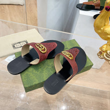 Load image into Gallery viewer, 2023 GG Flat Bottom Slippers - S9
