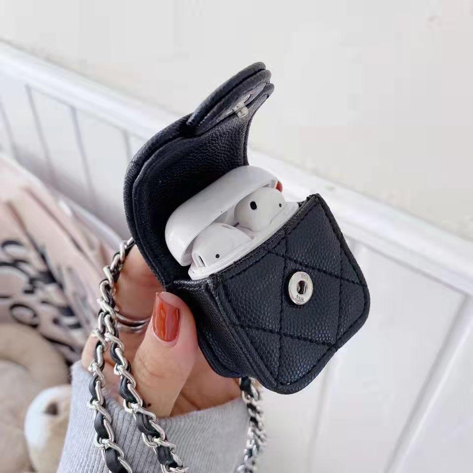 Leather Crossbody chain  Airpods case