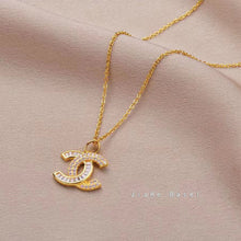 Load image into Gallery viewer, Advanced design, light luxury, double-layer letter clavicle chain
