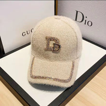 Load image into Gallery viewer, Luxury plush baseball cap with diamonds
