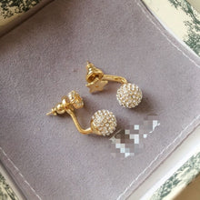 Load image into Gallery viewer, New full diamond ball micro-set earrings
