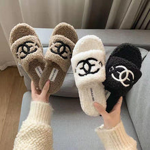 Load image into Gallery viewer, warm slippers soft and comfortable home lambswool slippers
