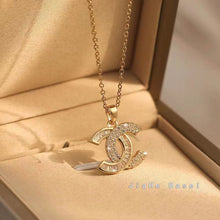 Load image into Gallery viewer, Advanced design, light luxury, double-layer letter clavicle chain
