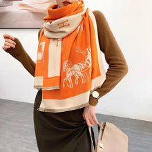 Load image into Gallery viewer, New Thick Blanket Shawls Wraps Print  Winter Cashmere Scarf Women Tassels Pashmina
